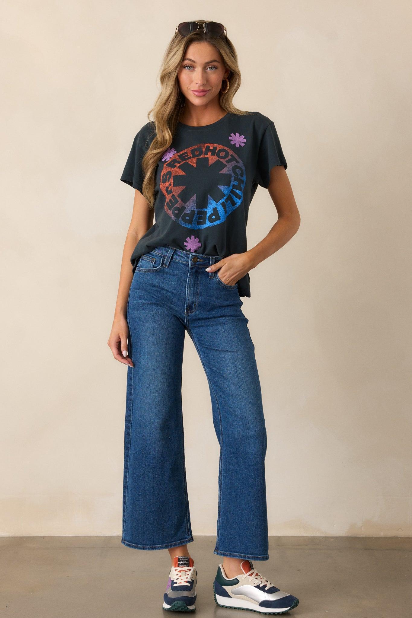 Red Hot Chili Peppers Vintage Black Asterisk Tour Tee Product Image
