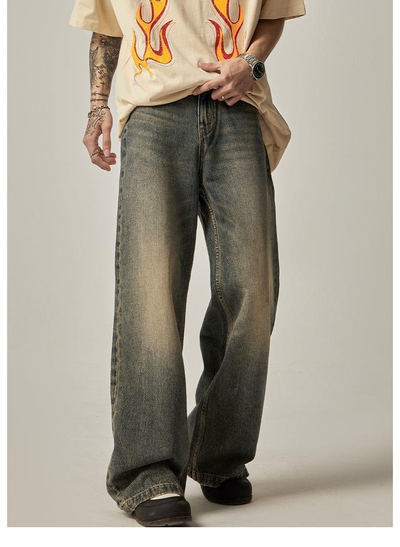 RT No. 11169 INDIGO BLUE STRAIGHT DENIM JEANS Product Image