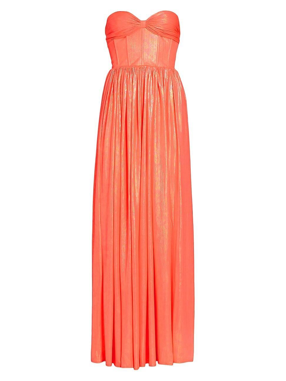 Womens Florence Strapless Metallic Gown Product Image