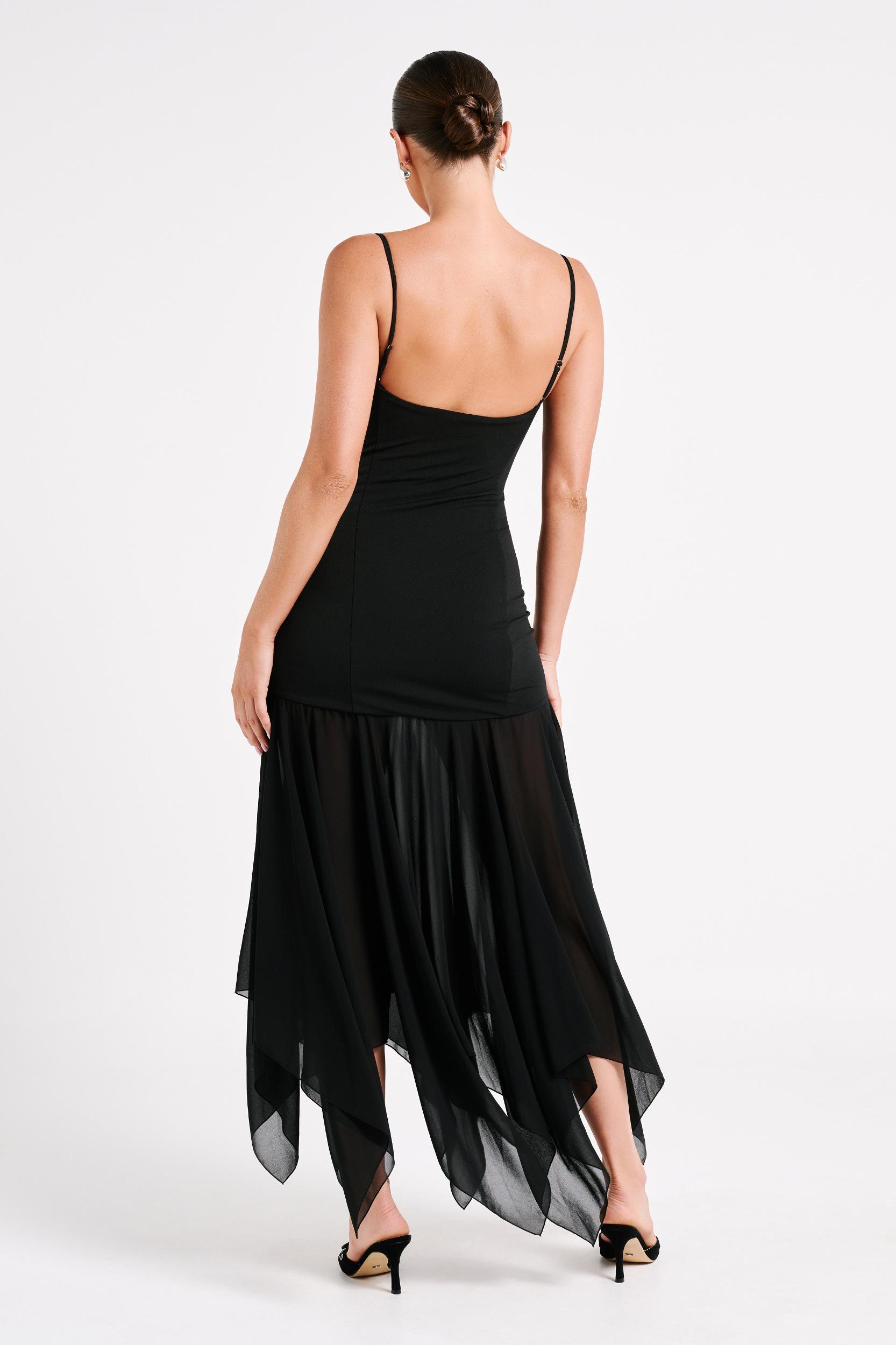Minka Chiffon Maxi Dress - Black Product Image