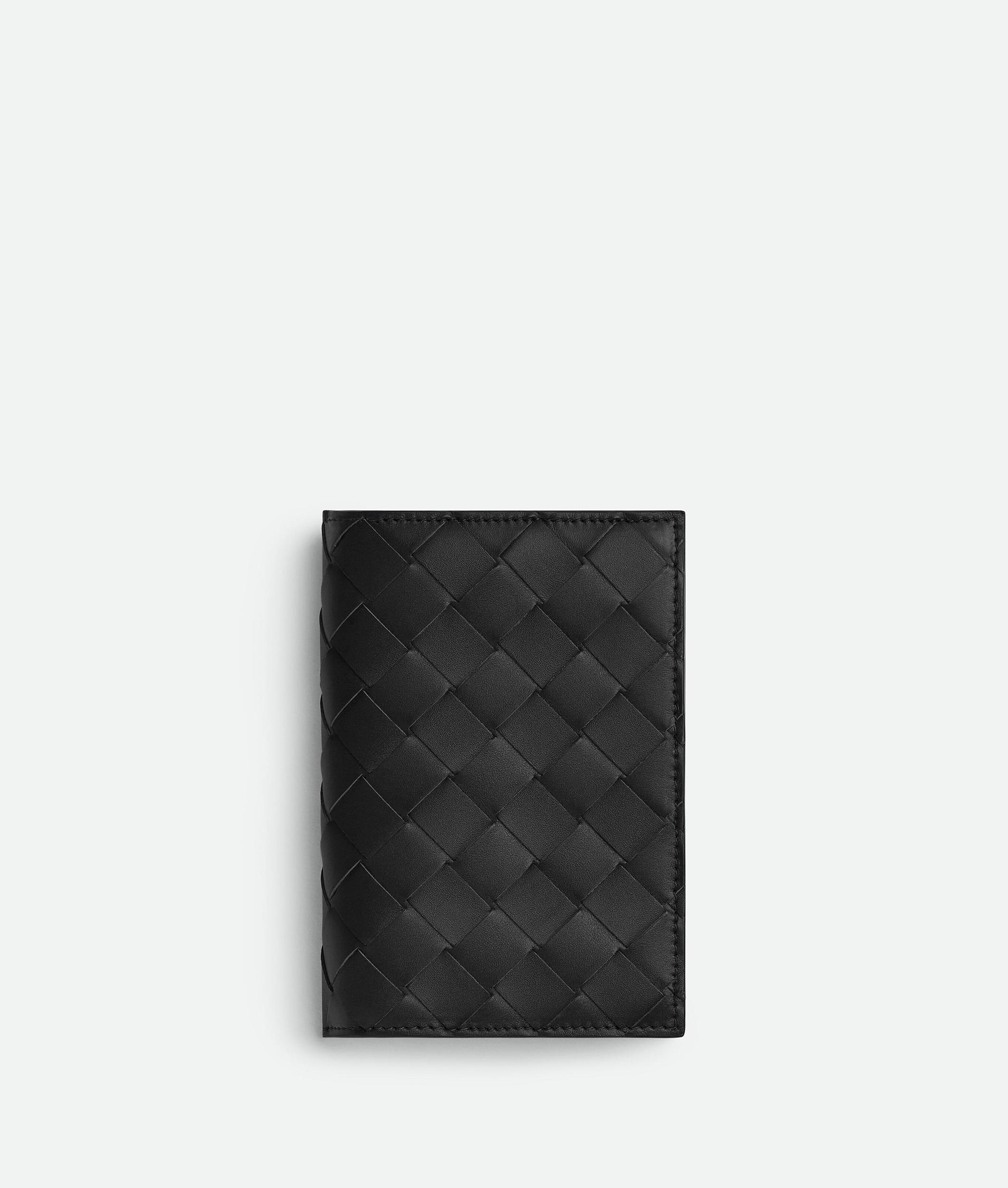 BOTTEGA VENETA Mittelgrosses Intrecciato Bi-fold Mit L-zip In Black Product Image