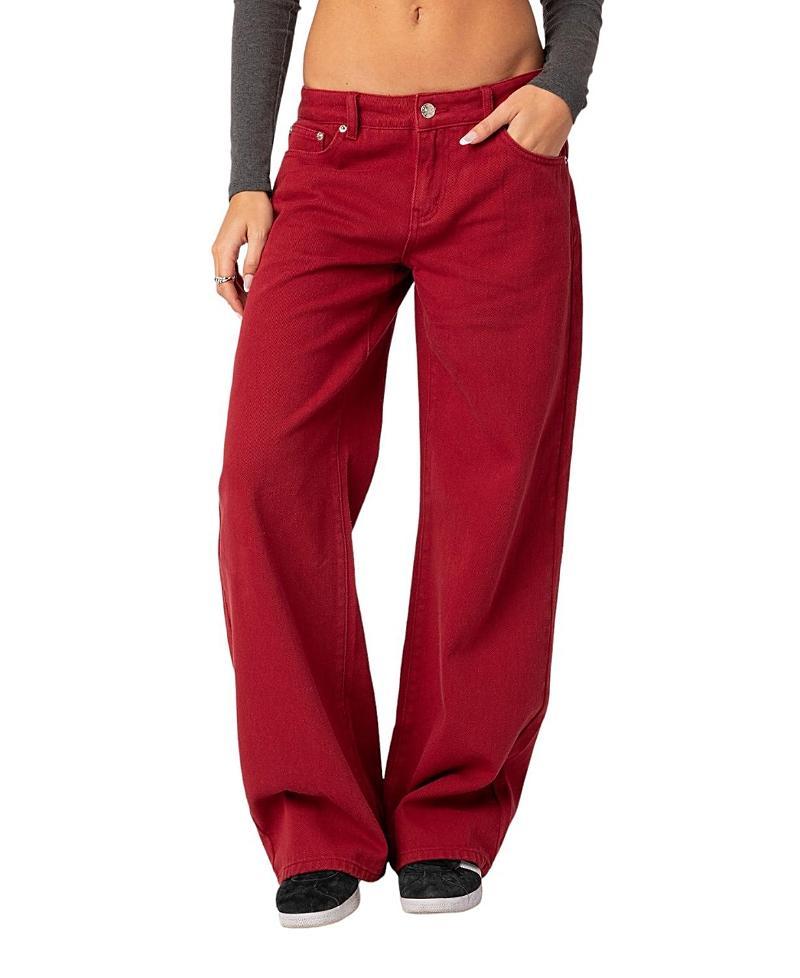 Edikted Womens Roman Low Rise Slouchy Jeans Product Image