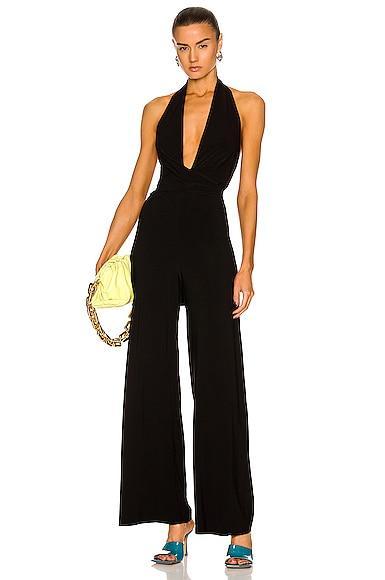 Norma Kamali Halter Wide Leg Jumpsuit Product Image
