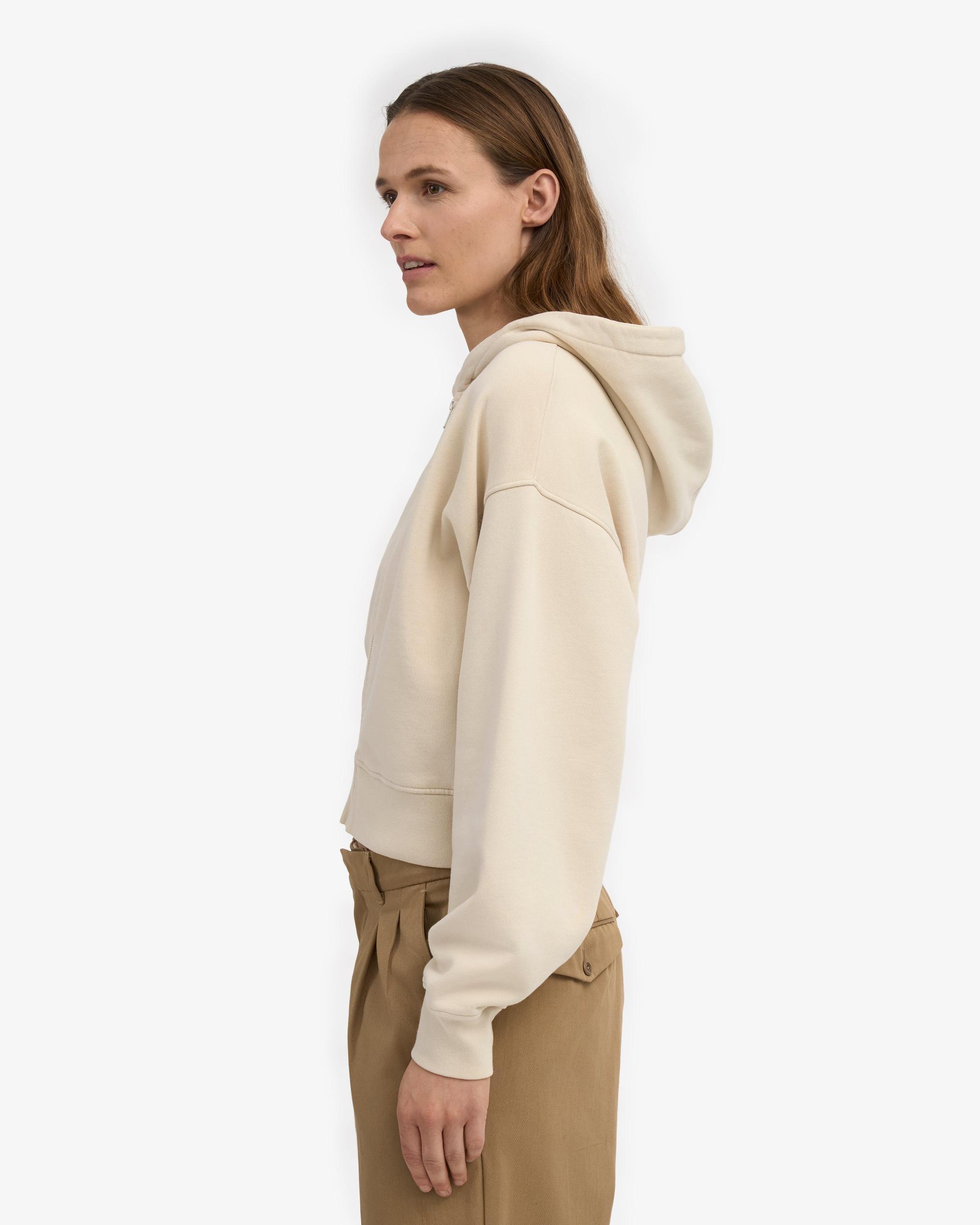 Organic Crop Zip Hood - Soft Lavender Product Image