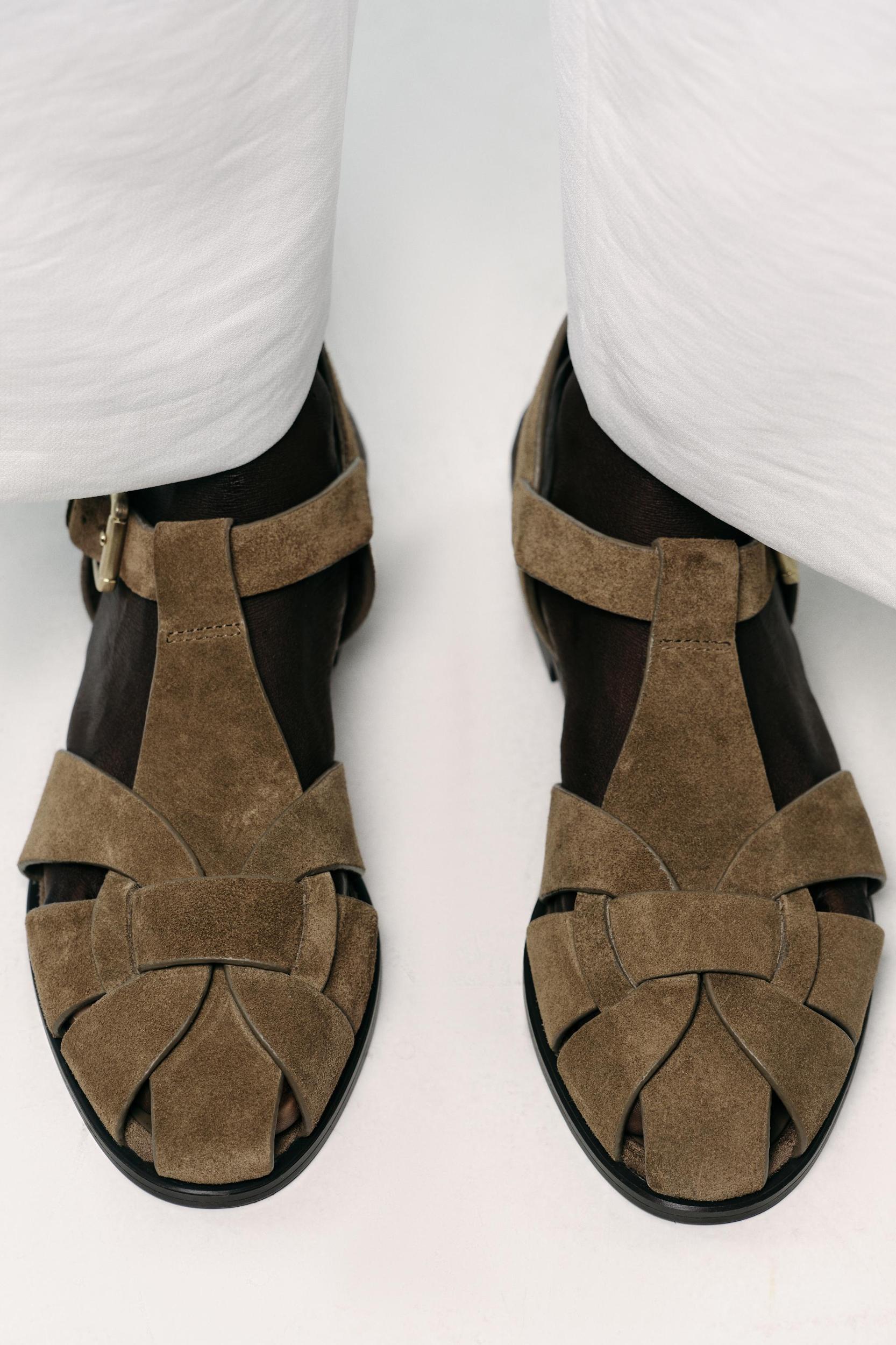 SPLIT LEATHER FISHERMAN SANDALS Product Image