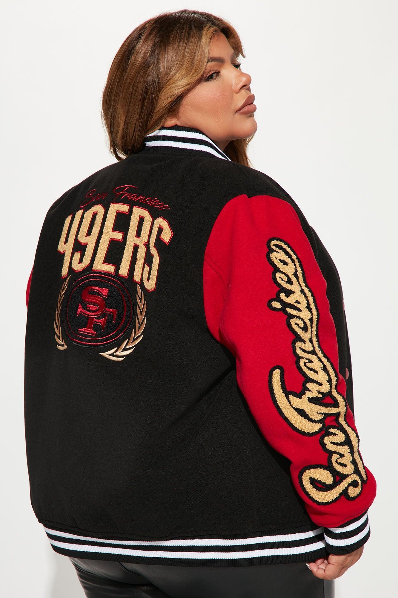 49ers Letterman Jacket - Black/Red Product Image