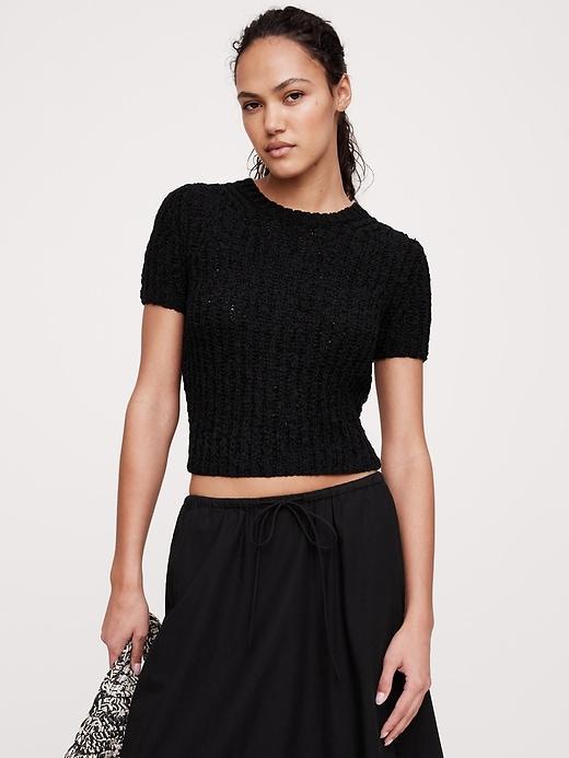 Shrunken Short-Sleeve Sweater Product Image