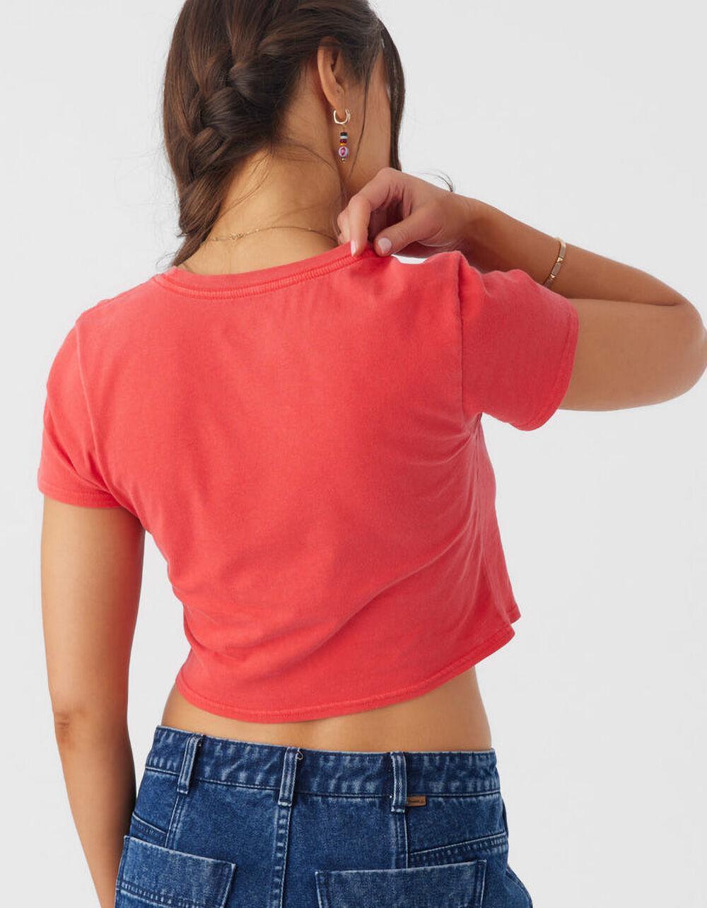 O'NEILL Sunset Shore Womens Crop Baby Tee - RED Product Image