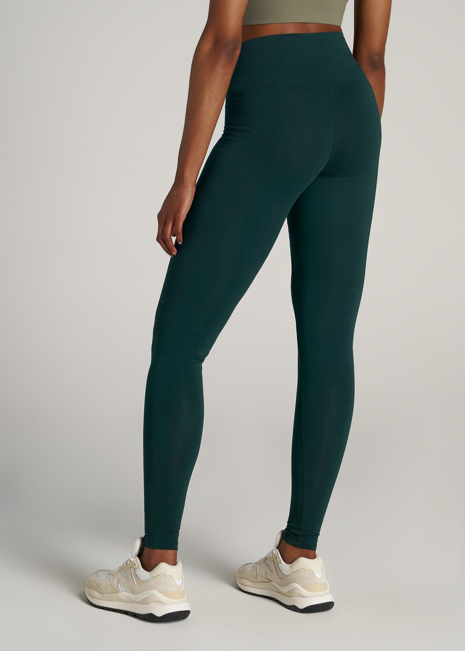 Women's Tall Cotton Leggings in Emerald Product Image