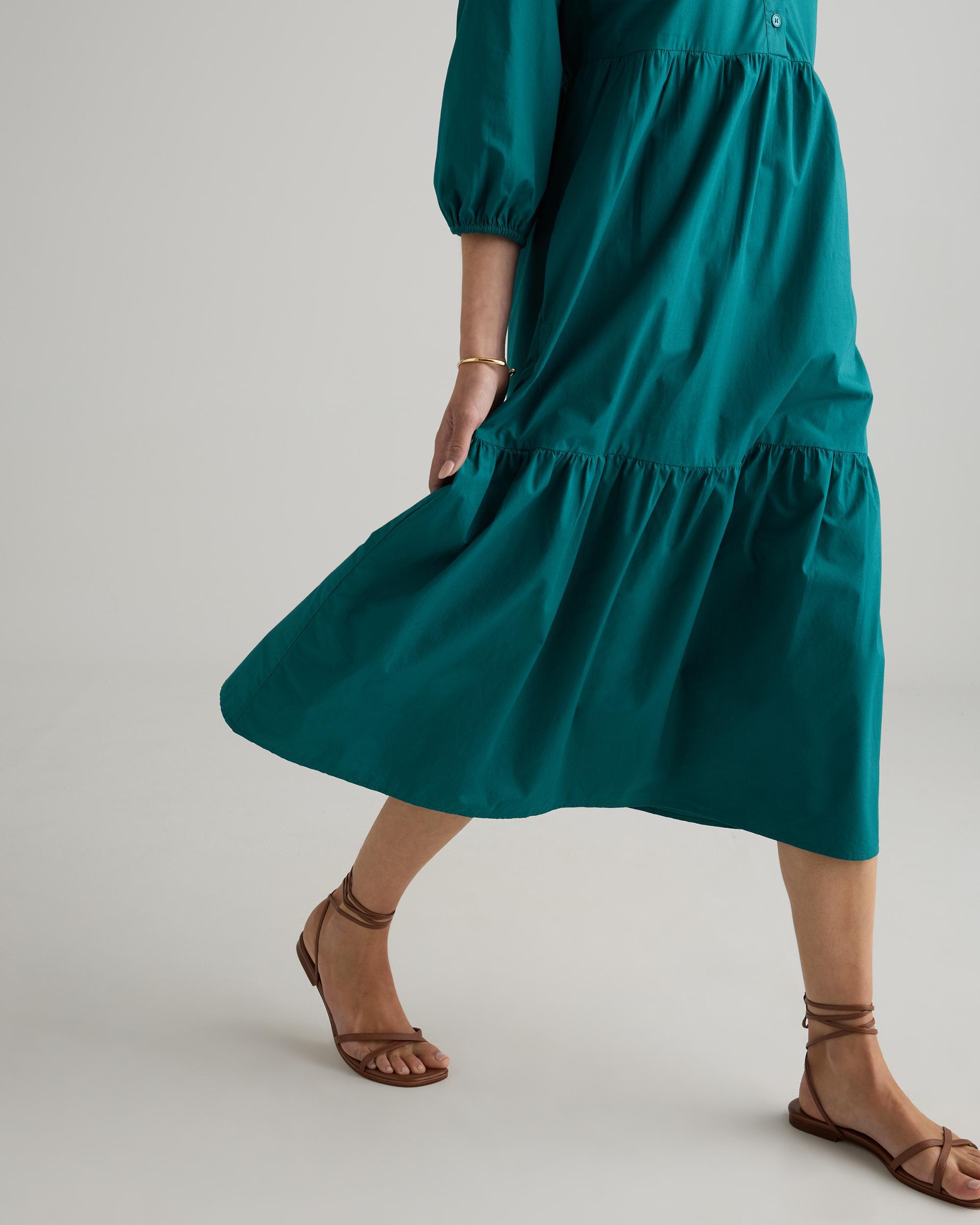 Quince | Women's Poplin Midi Tunic Dress Organic Cotton Product Image