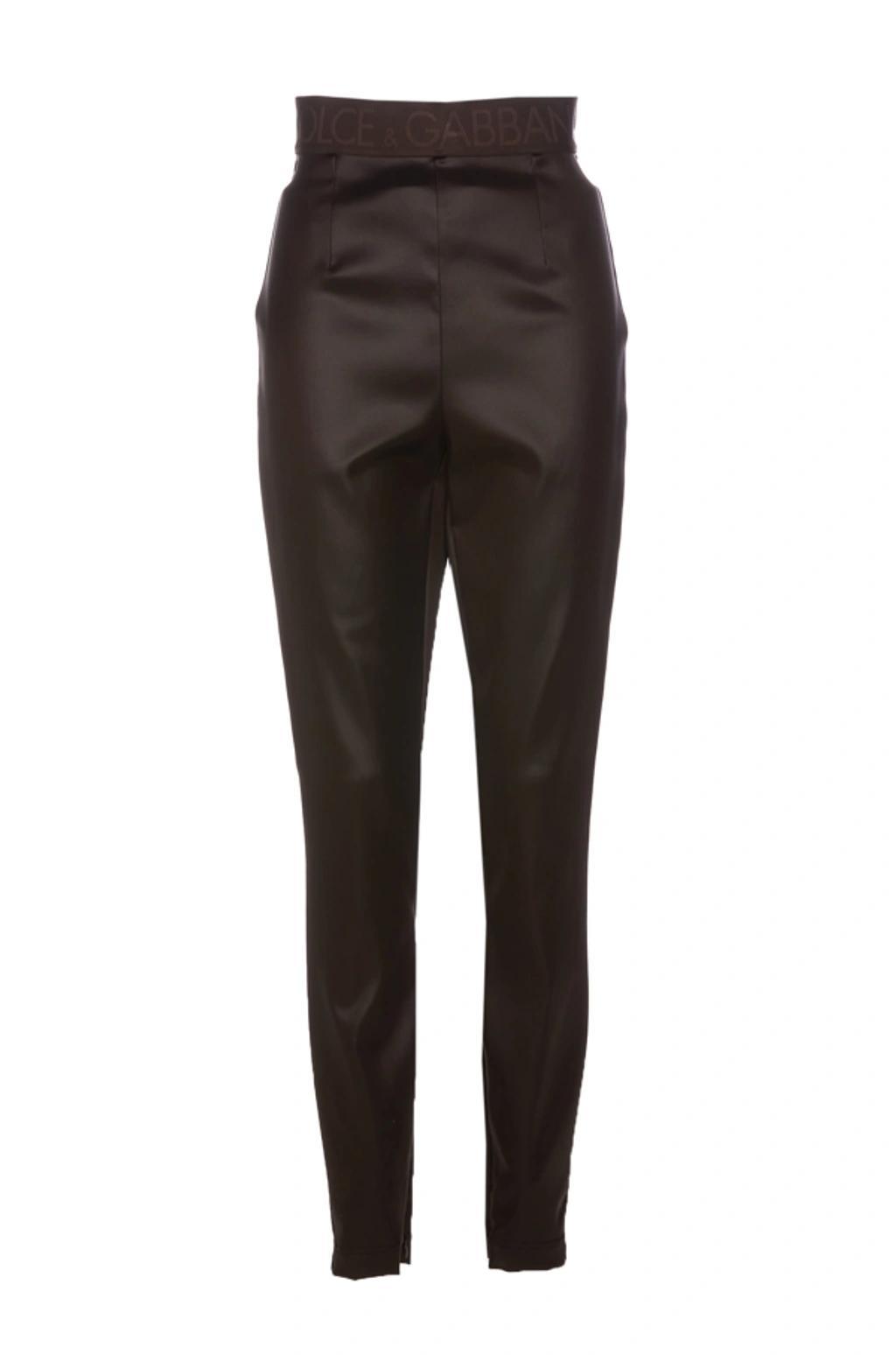 Logo-waistband Leggings In Brown Product Image