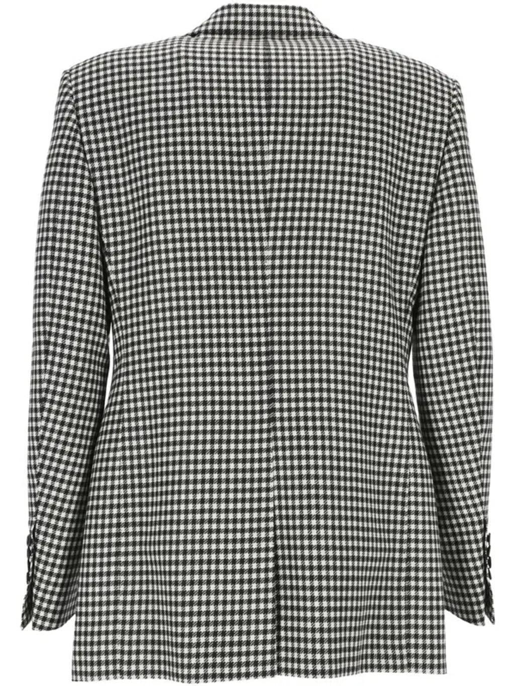TOM FORD Single-breasted Houndstooth Blazer In Black & White Product Image