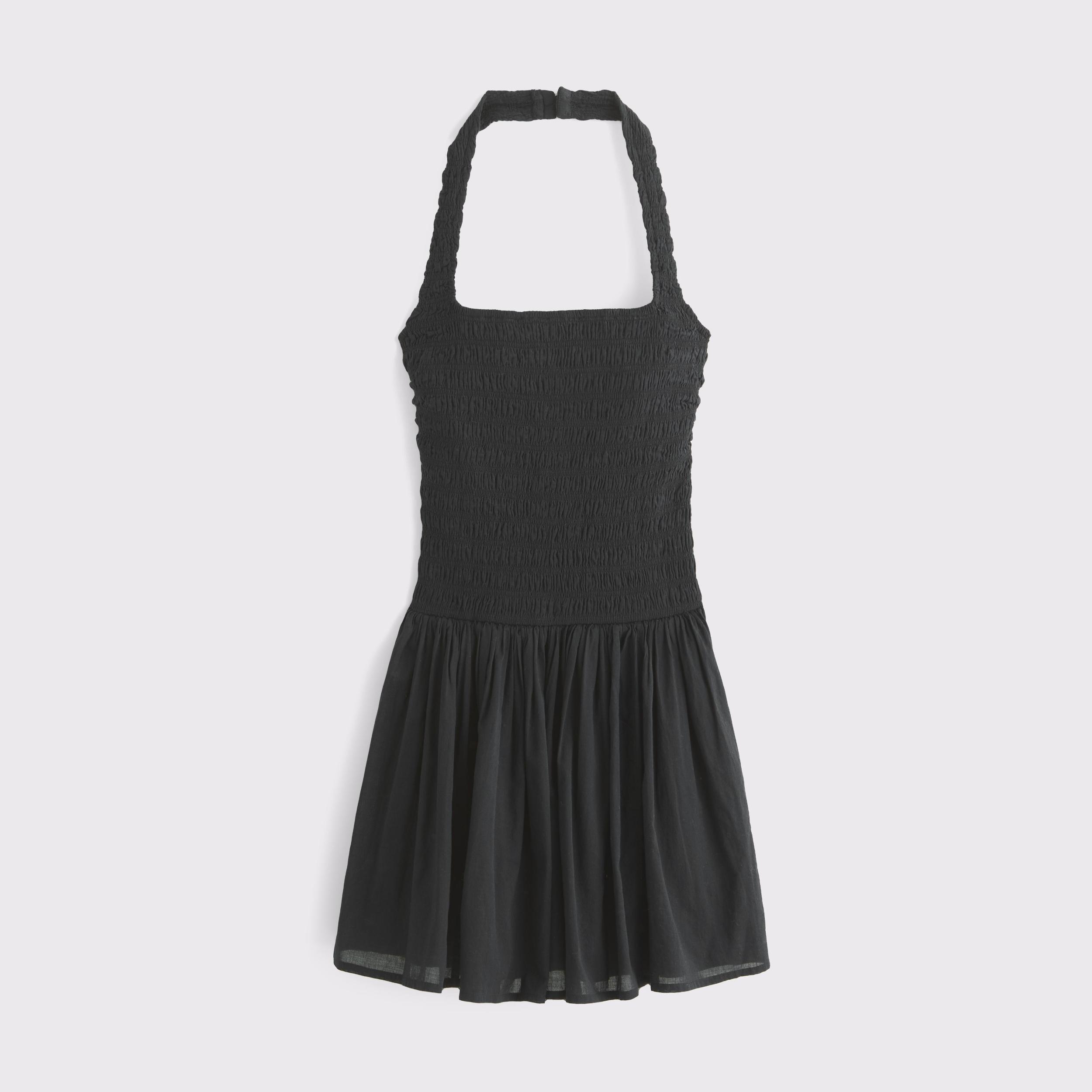 Drop-Waist Smocked Mini Dress Product Image