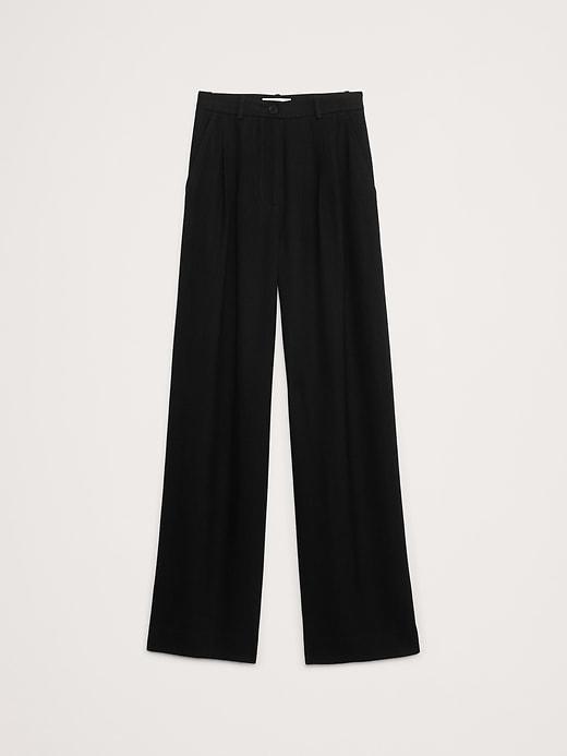 Soho High-Rise Wide-Leg Italian Wool Pant Product Image