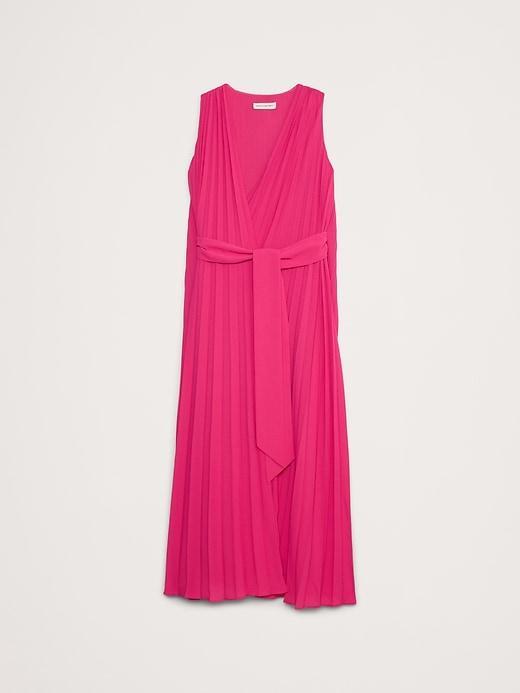 Pleated Cape Maxi Dress Product Image