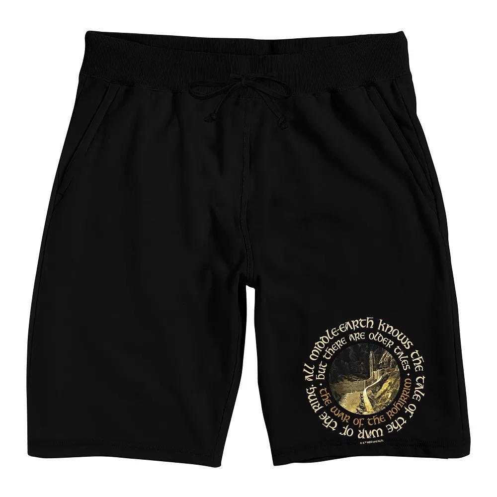 Men's Lord of the Rings The War of Rohirrim Pajama Shorts, Size: Small, Black Product Image