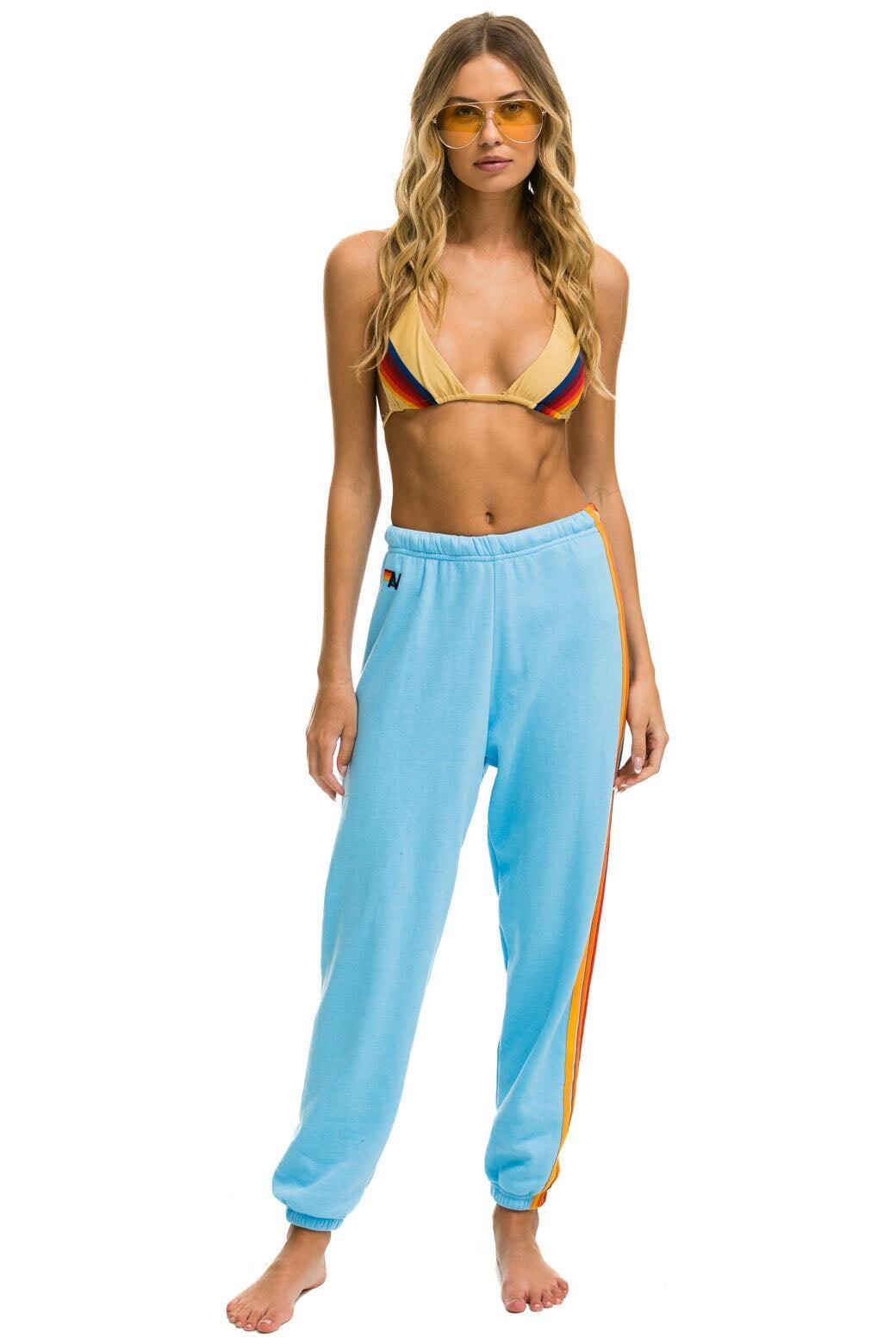 5 STRIPE SWEATPANTS - SKY 2 Female Product Image
