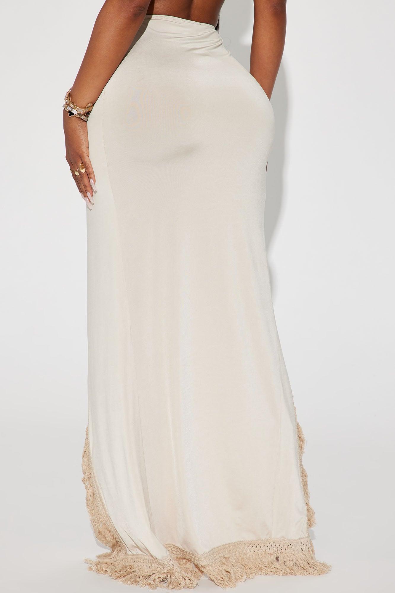 Making Memories Fringe Maxi Skirt - Sand Product Image