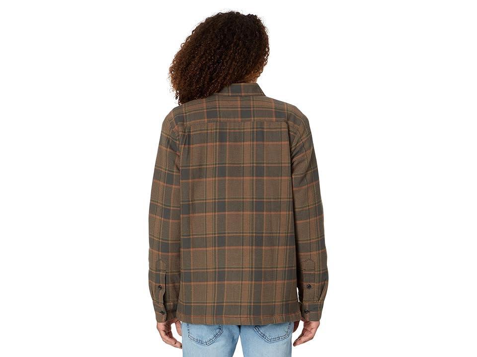 Volcom Brickstone Lined Long Sleeve Flannel (Mud) Men's Clothing Product Image