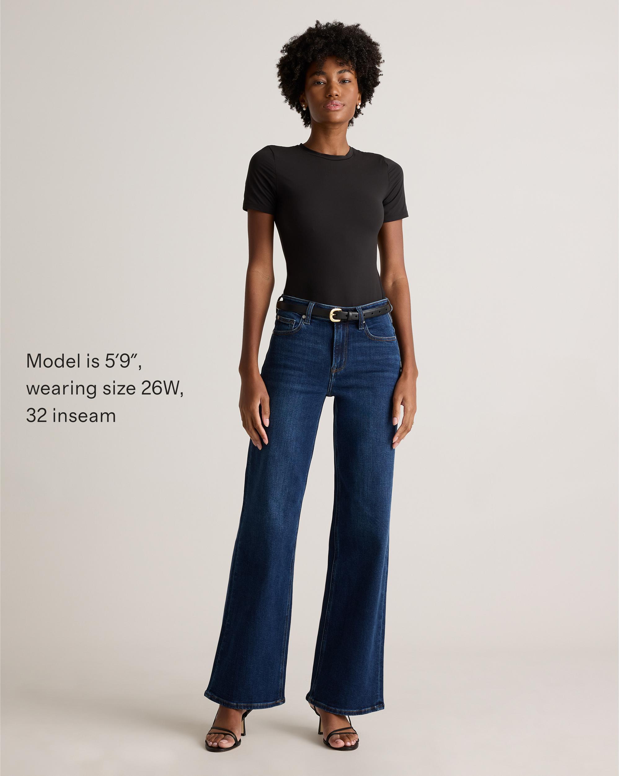 Quince | Women's Bella Stretch Wide Leg Jeans Organic Cotton Product Image