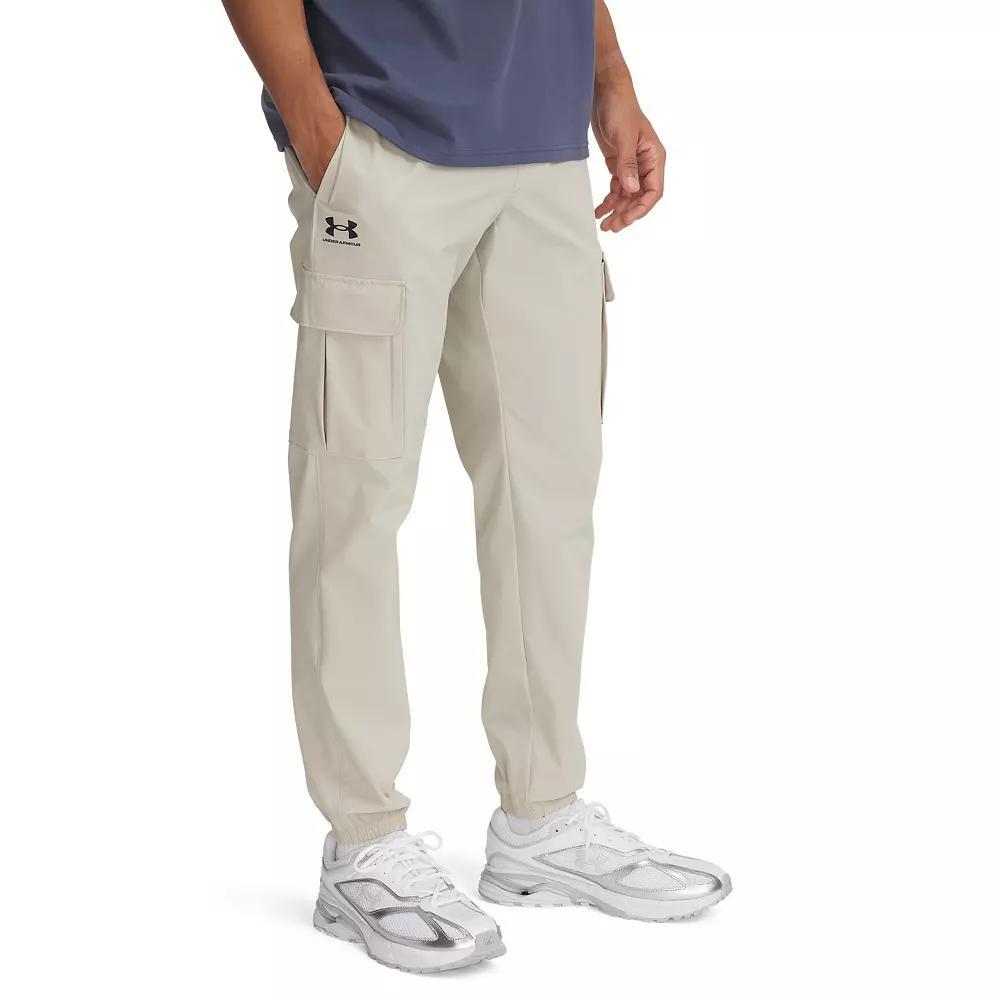 Men's Under Armour Vibe Woven Cargo Pants, Size: Medium, Green Base Product Image