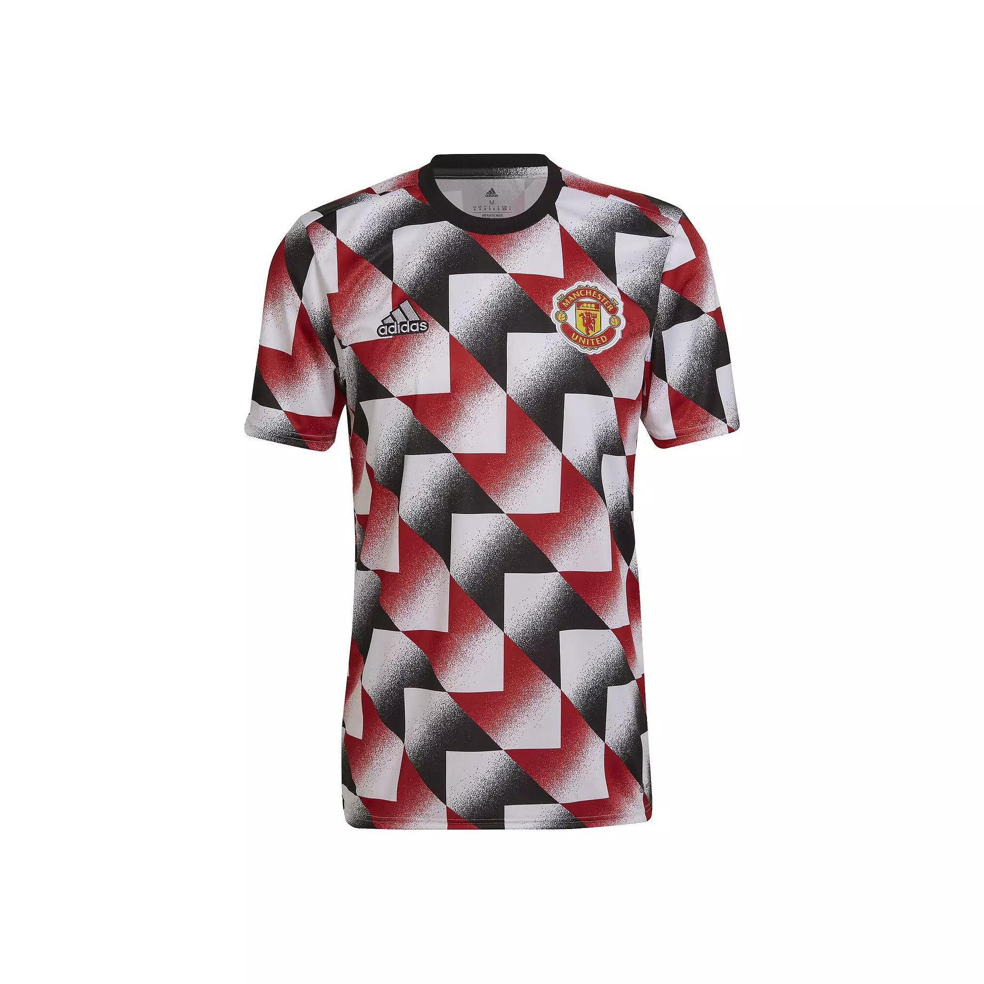 Men's adidas White Manchester United 2022 Pre-Match Top, Size: XL, Man White Product Image