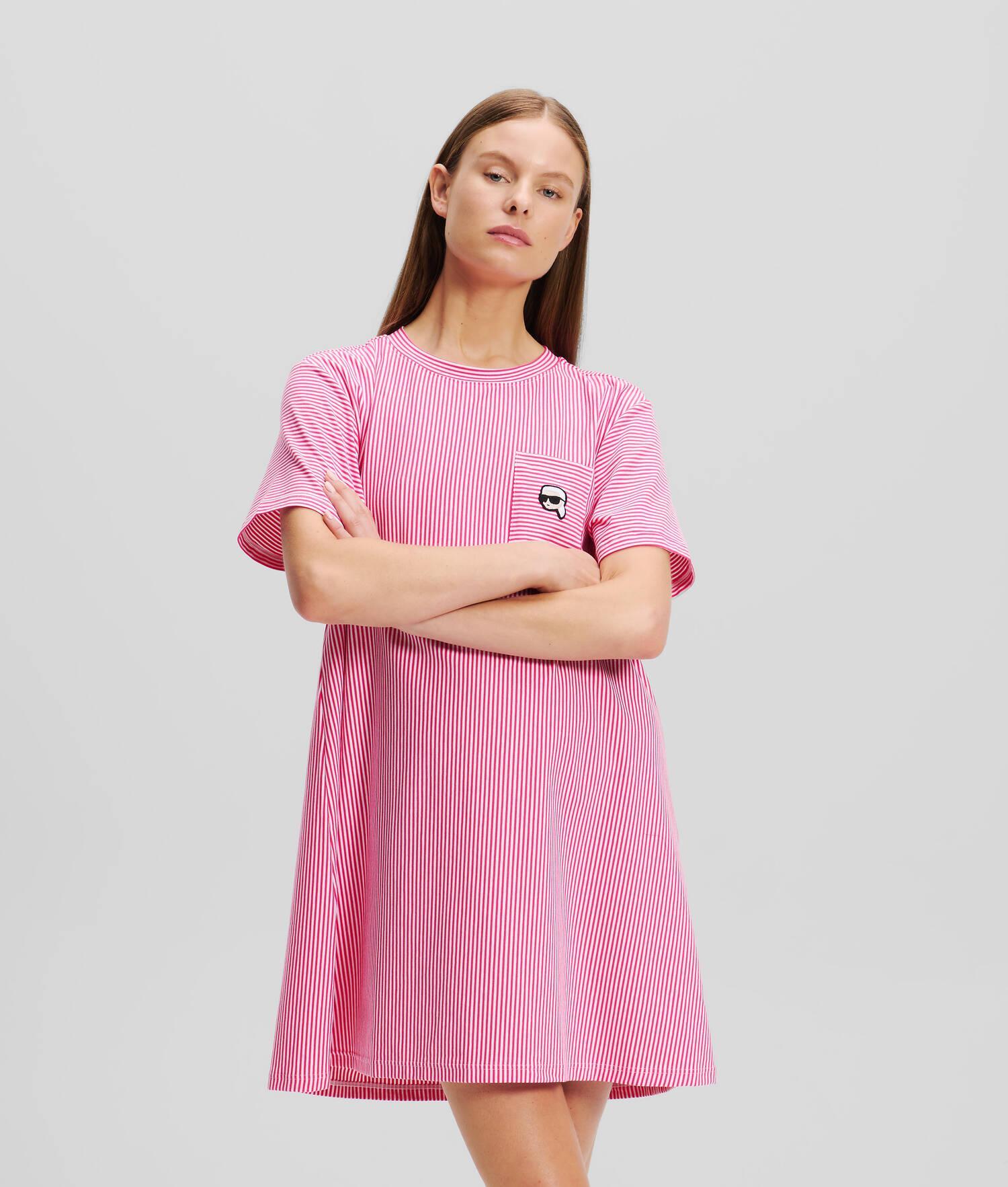 IKON STRIPED PAJAMA DRESS Product Image