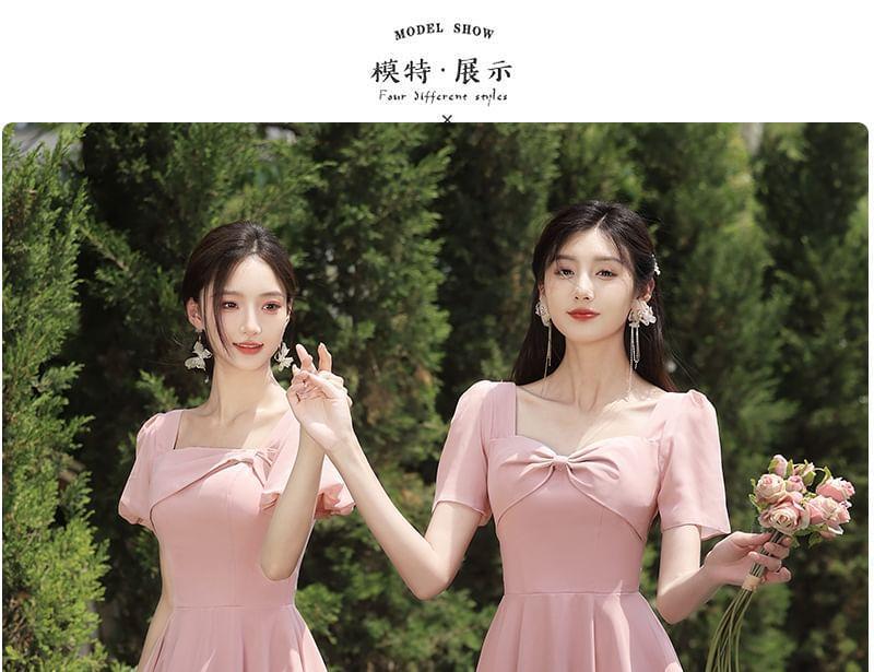 Plain A-Line Bridesmaid Dress Product Image