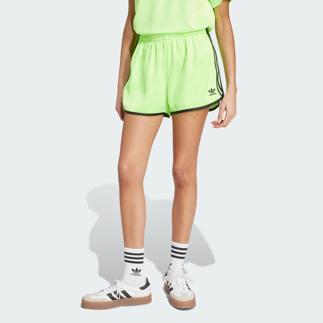 adidas Adicolor 3-Stripes Sprinter Shorts Signal Green L Womens Product Image