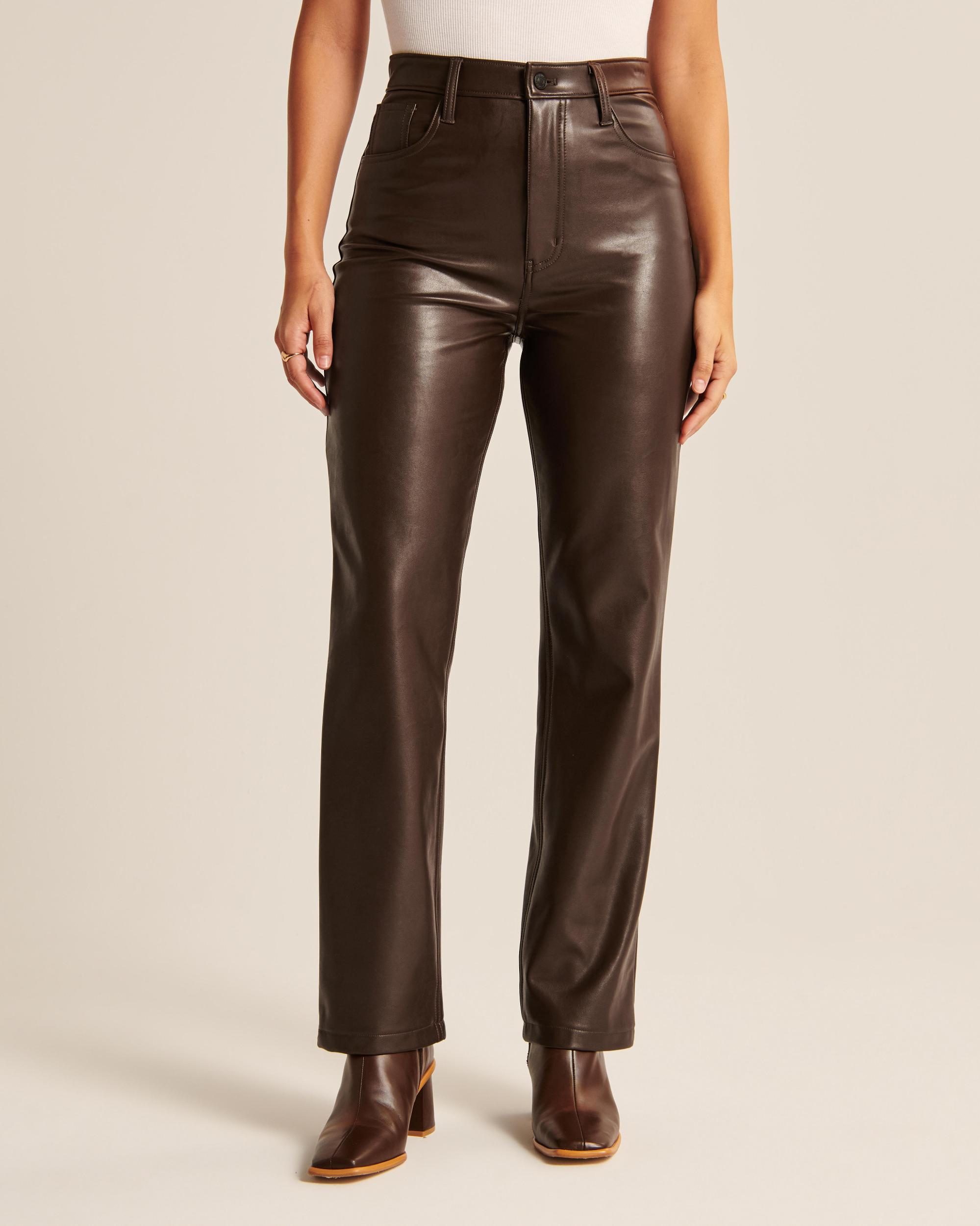 Curve Love Vegan Leather 90s Straight Pant Product Image