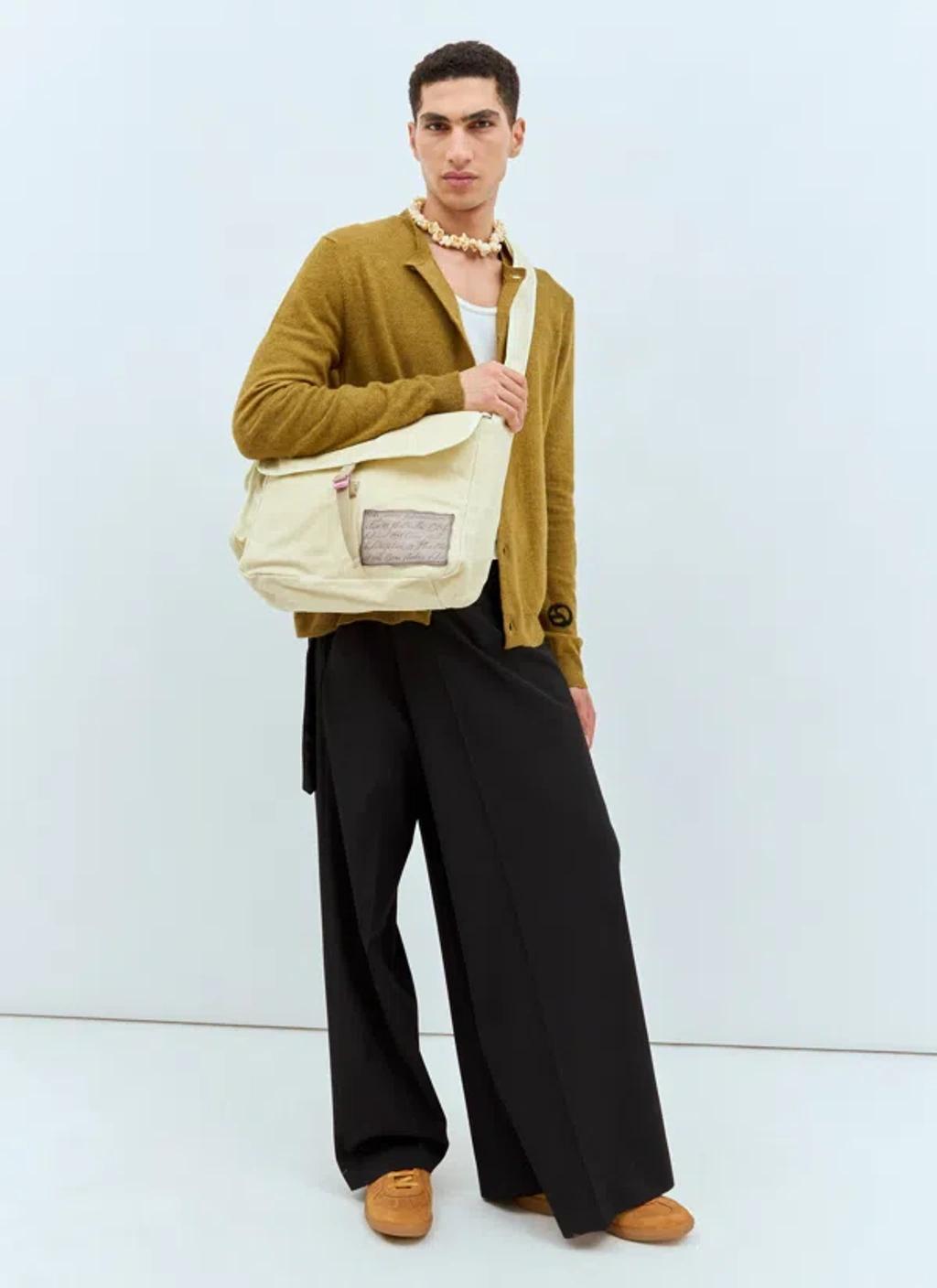 ACNE STUDIOS Crewneck Cardigan In Khaki Product Image