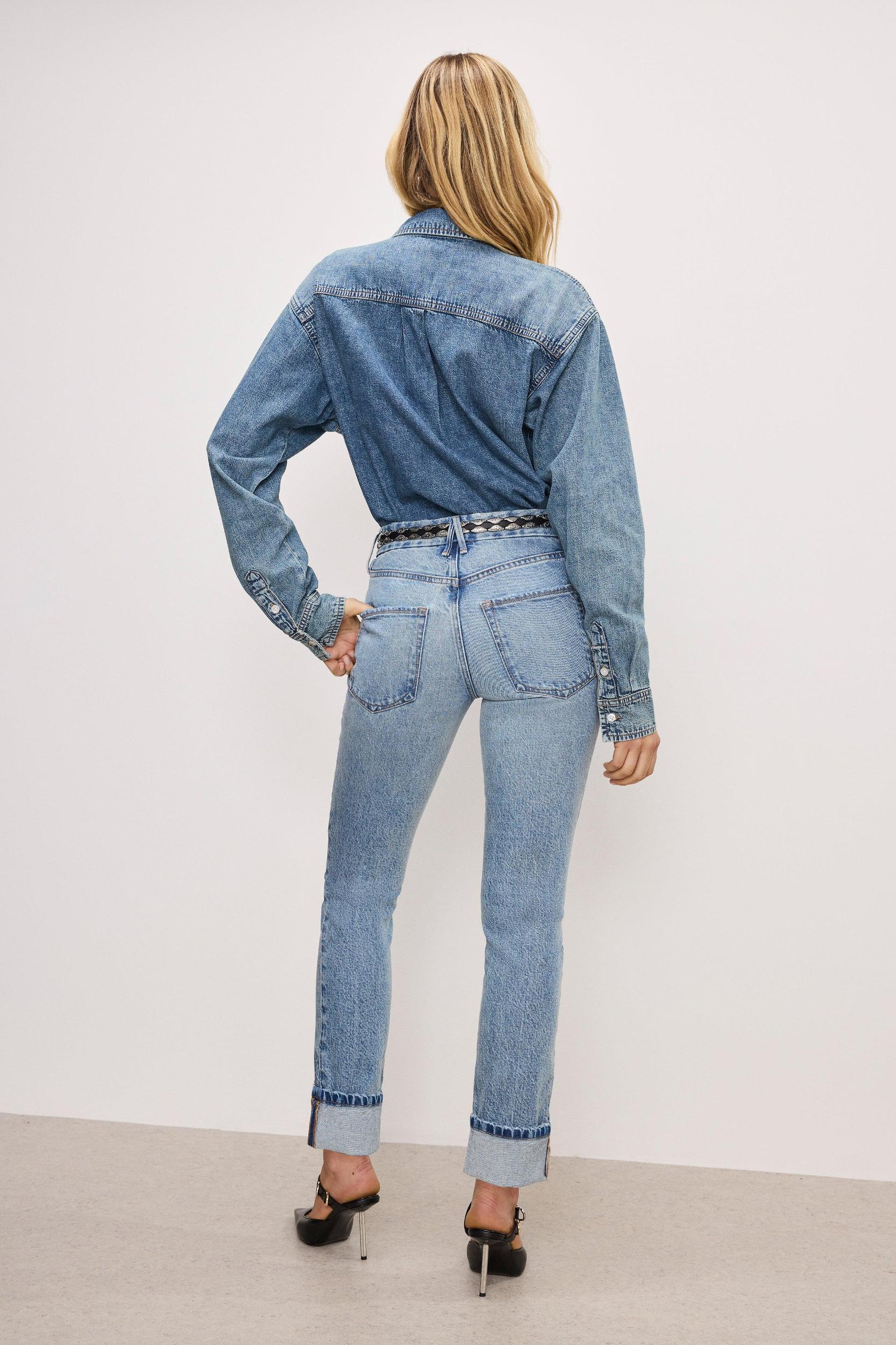 GOOD CLASSIC SLIM STRAIGHT JEANS | INDIGO754 Product Image