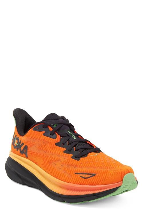 Hoka Mens Clifton 9 Running Sneakers in Ice Water Product Image