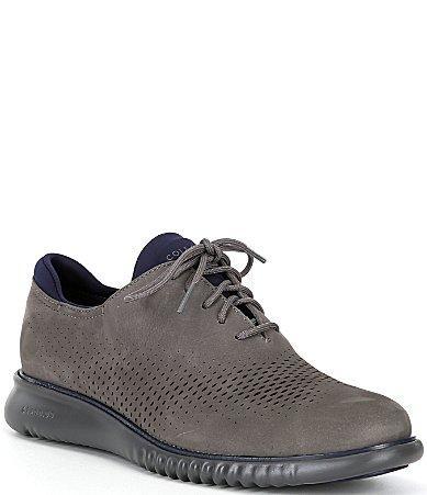 Cole Haan Mens 2.ZERGRAND Nubuck Stitchlite Laser Cut Oxfords Product Image