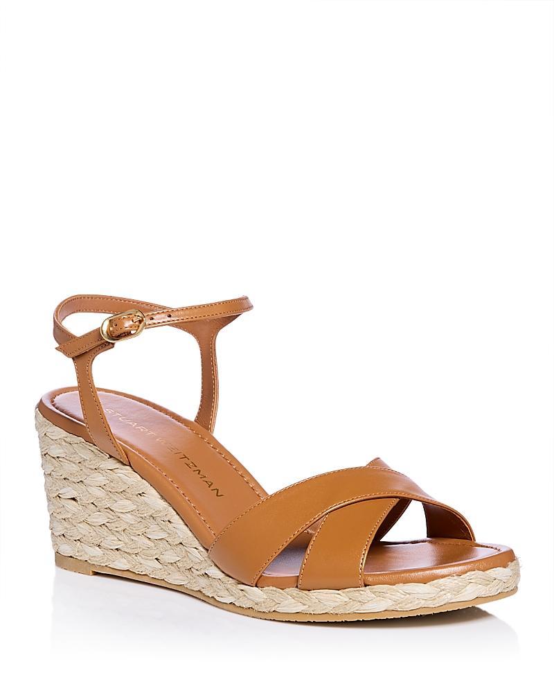 Womens Dayna Metallic-Leather Espadrille Wedges Product Image
