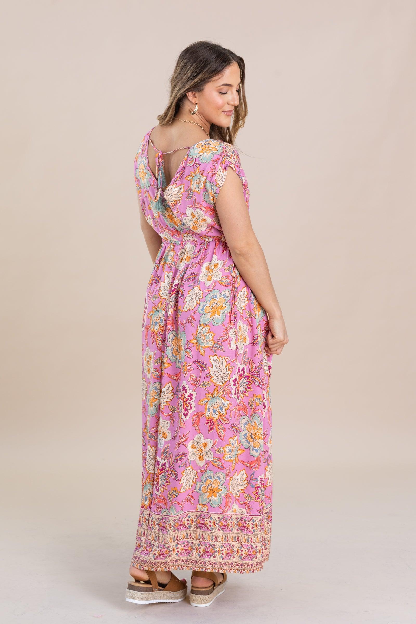 Orchid Sleeveless Floral Printed Maxi Dress Product Image