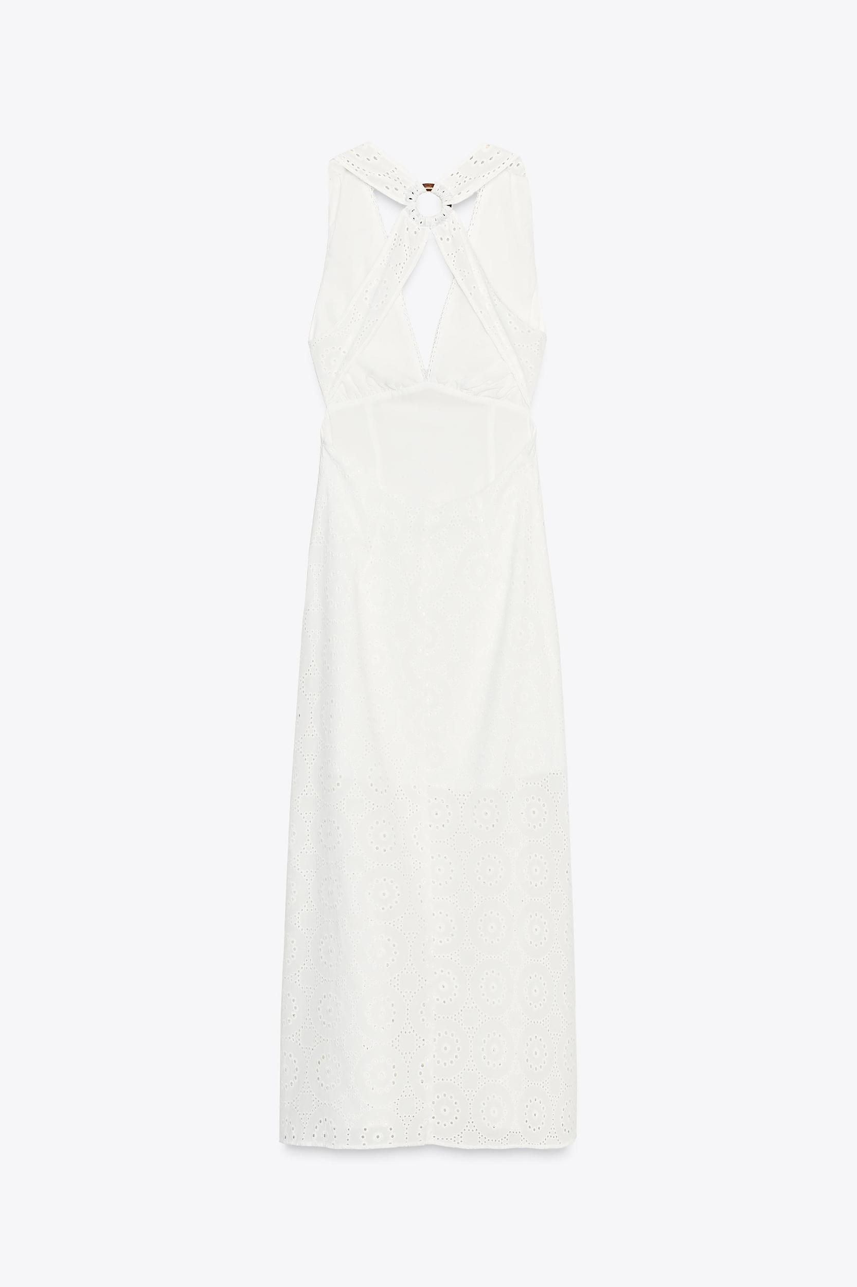 EMBROIDERED MIDI DRESS Product Image
