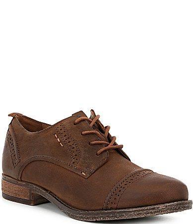 Josef Seibel Womens Sienna 12 Leather Brogue Detail Oxfords Product Image