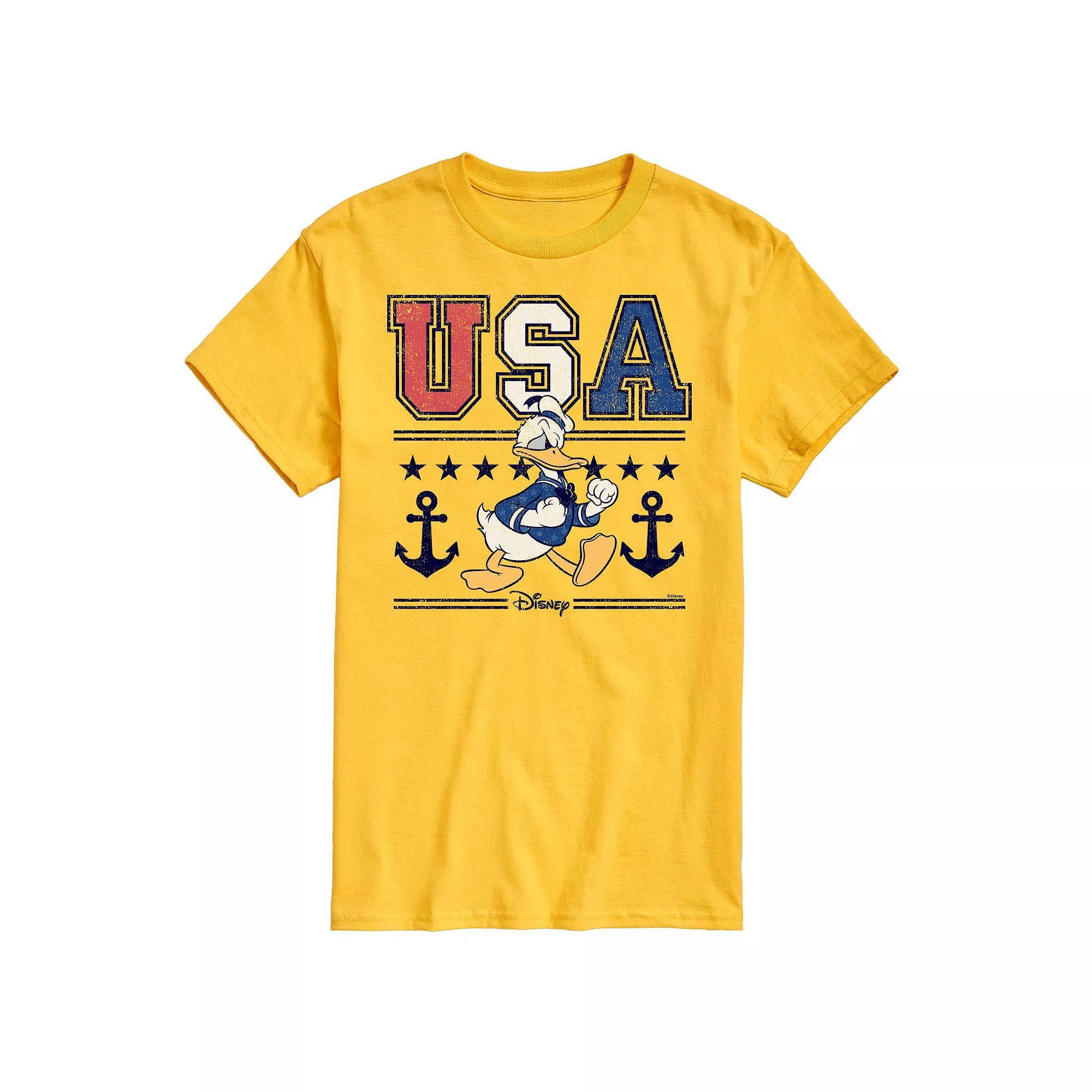 Disneys Donald Duck Mens USA Naval Graphic Tee Product Image