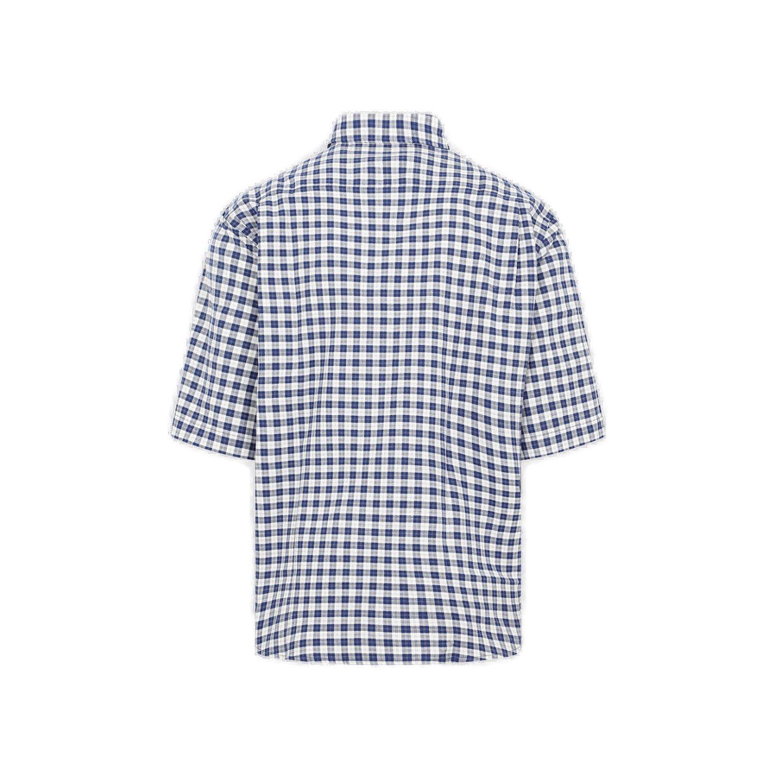 ACNE STUDIOS Checkered Buttoned Shirt In Blue Product Image