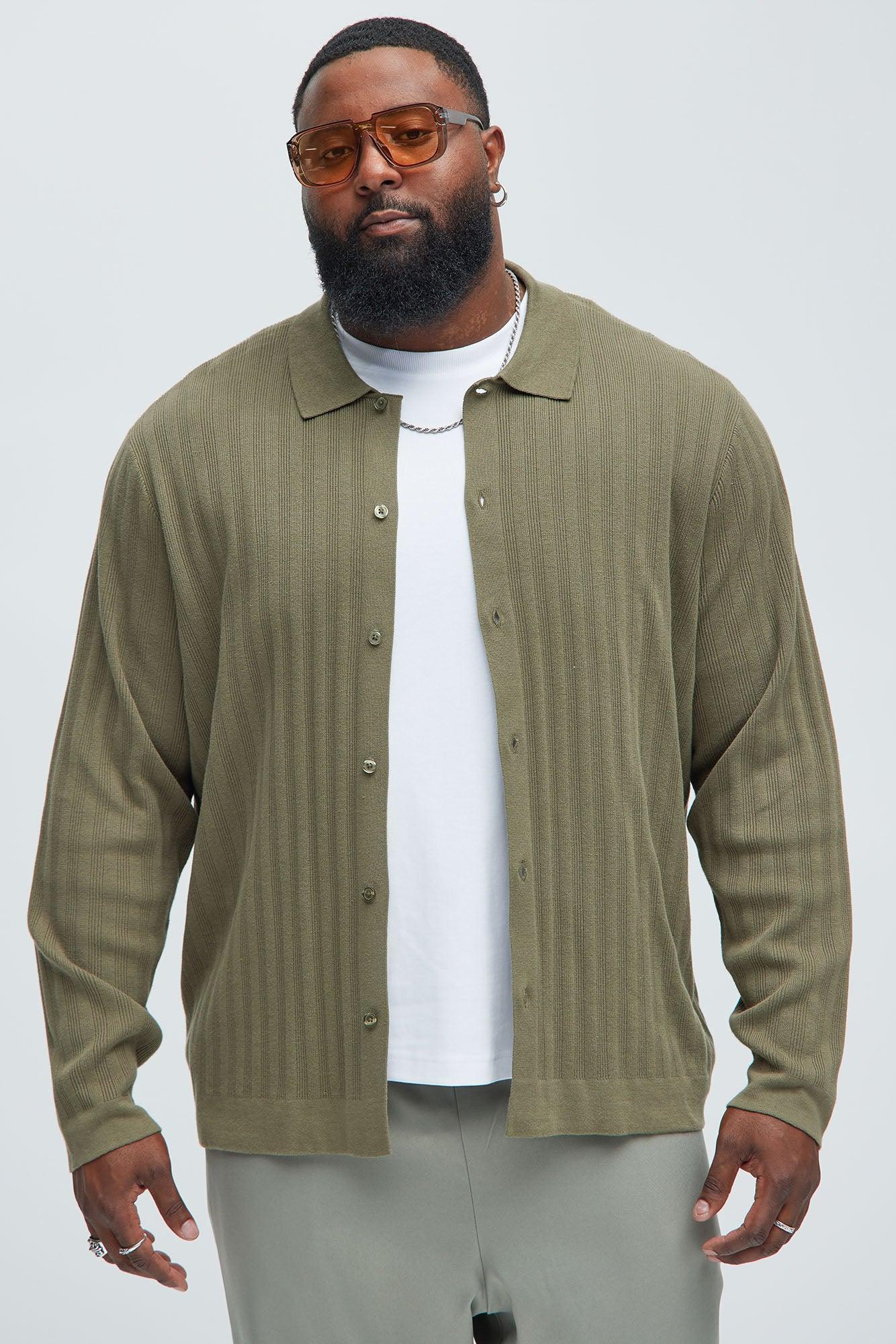 Always Knew Polo Cardigan - Olive Product Image