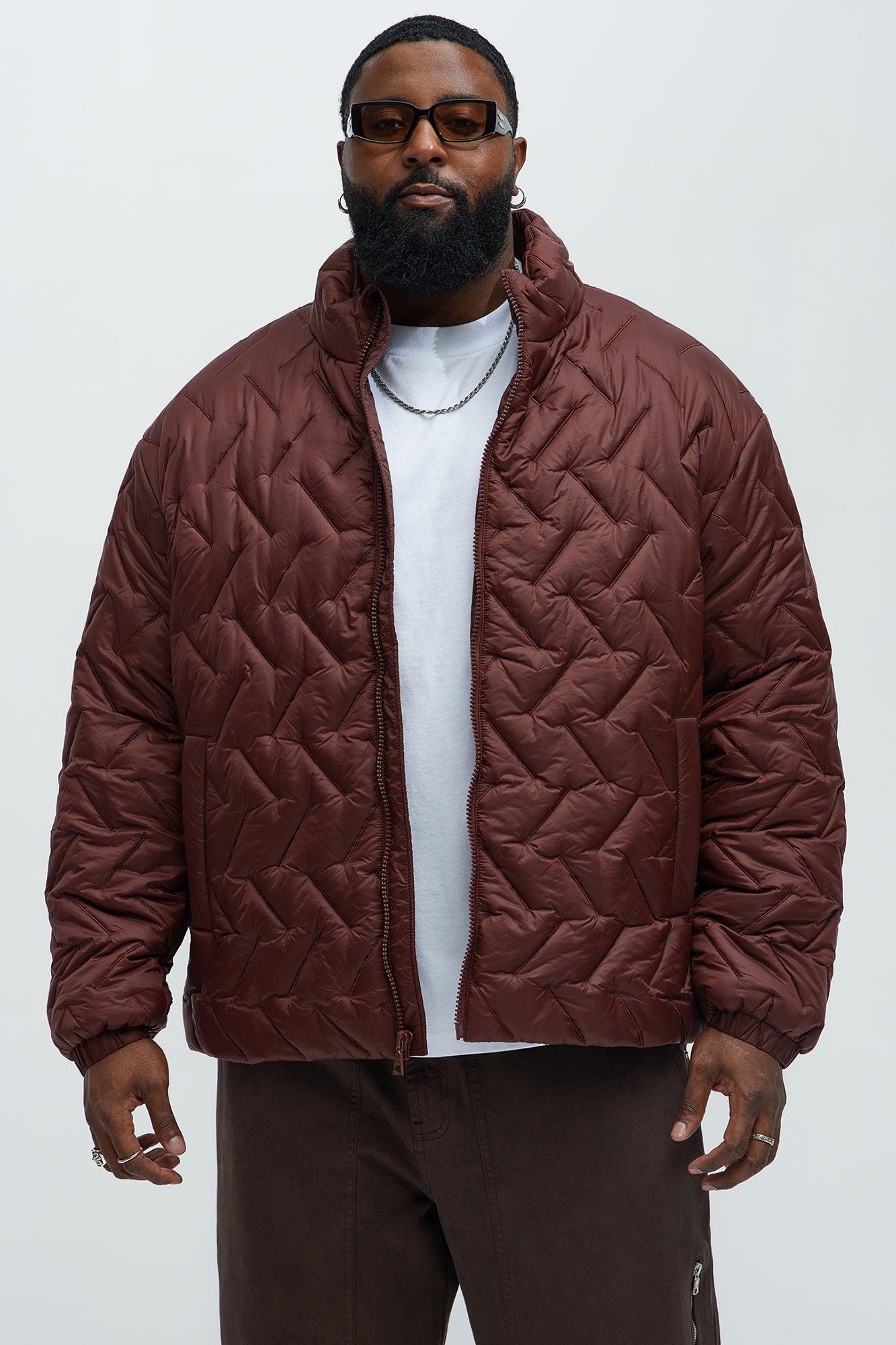 Off Road Quilted Jacket - Burgundy Product Image