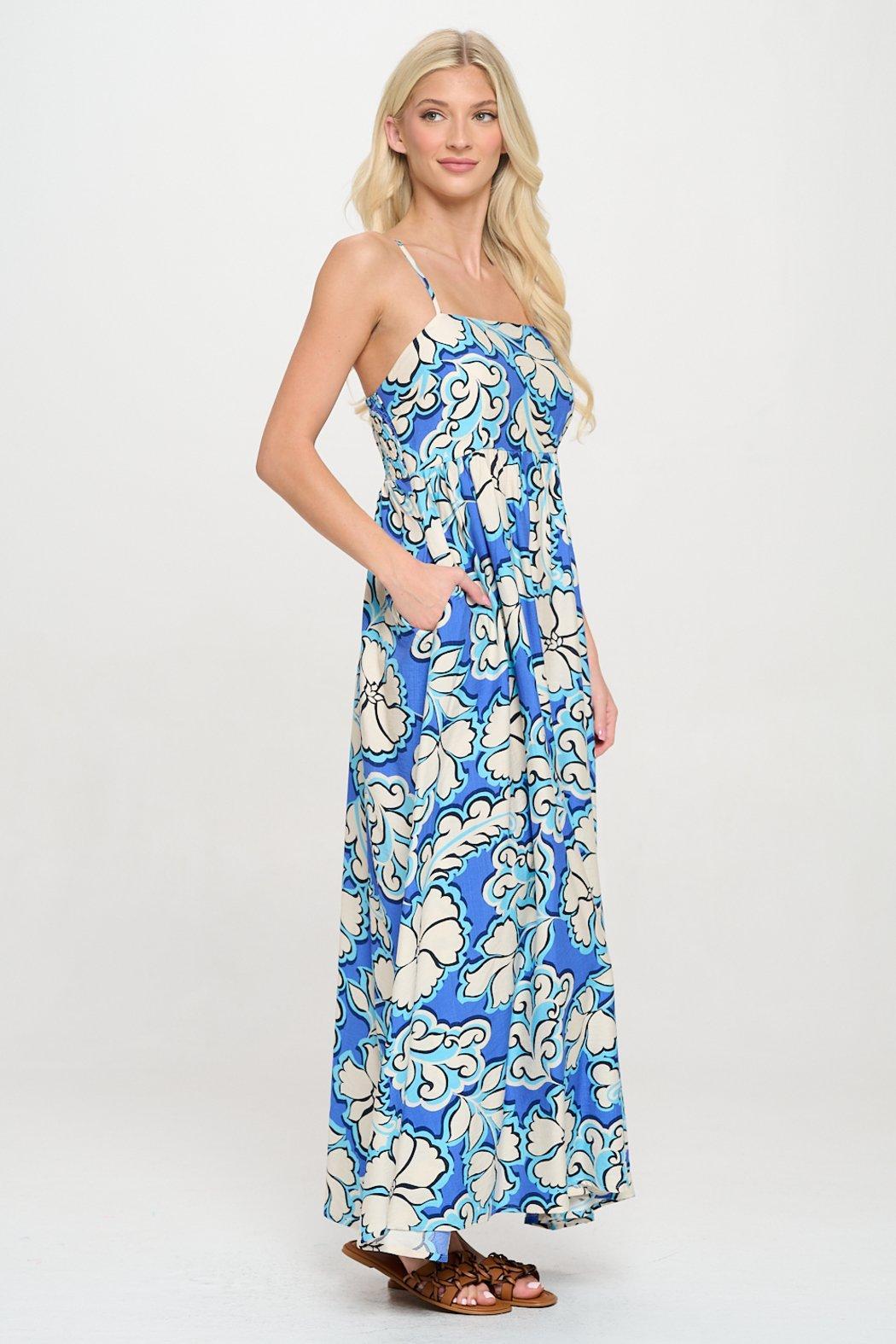 Azure Bloom Maxi Dress Product Image