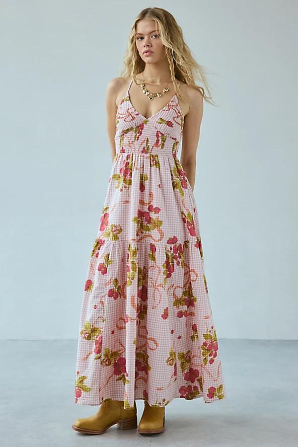 Kimchi Blue Renee Smocked Tiered Maxi Dress Womens at Urban Outfitters Product Image