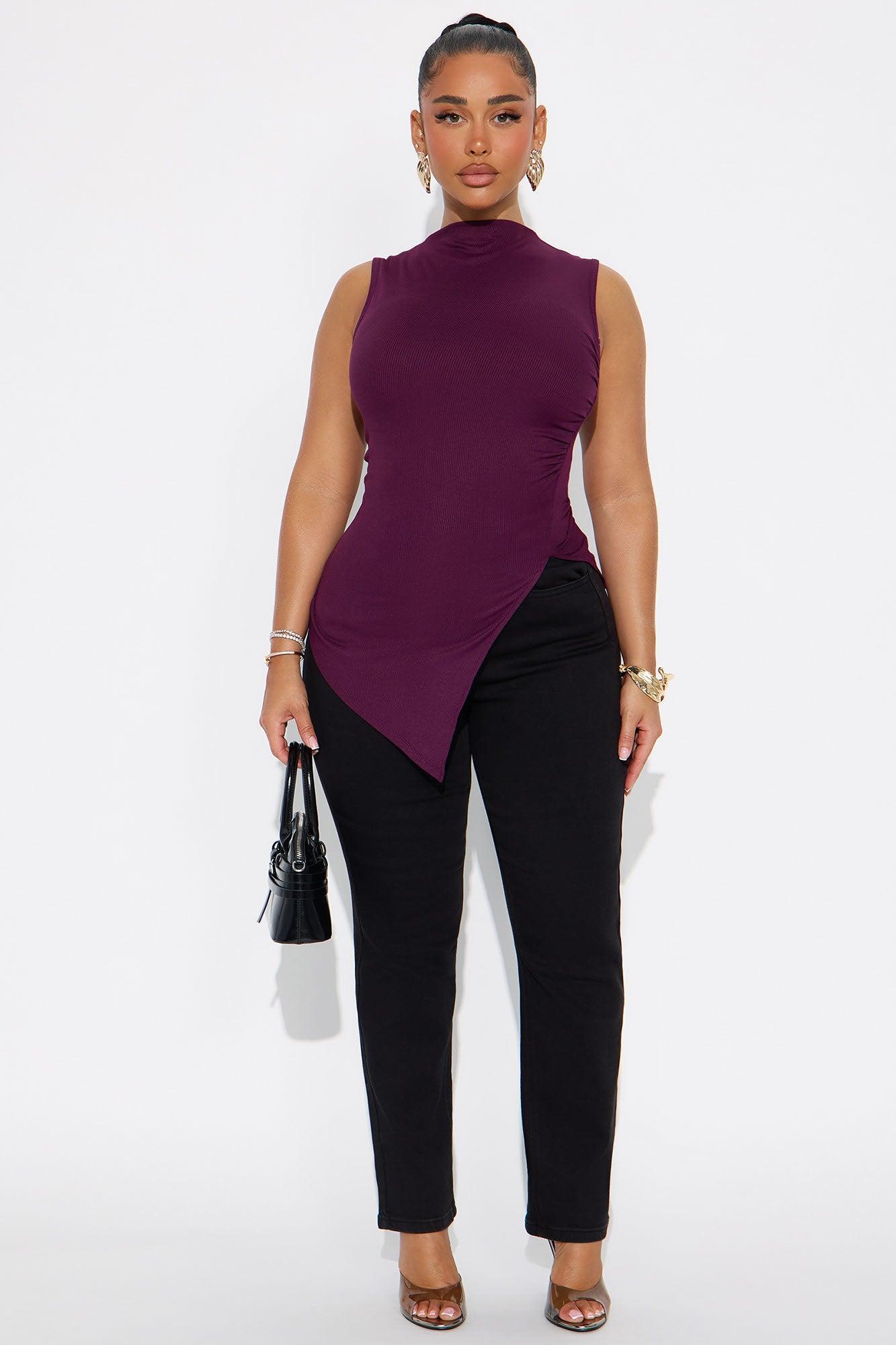 Harmony Sleeveless Top - Plum Product Image