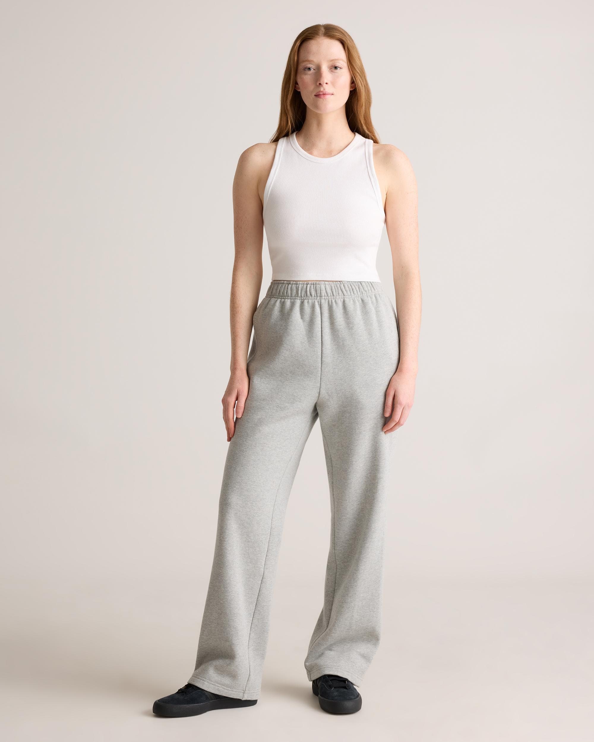 Quince | Women's Organic Heavyweight Fleece Straight Leg Sweatpants Organic Cotton Product Image