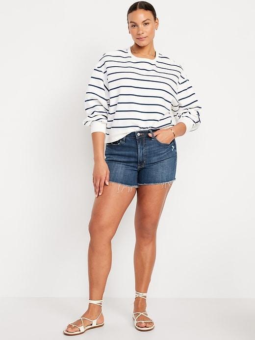 High-Waisted OG Cut-Off Jean Shorts -- 3-inch inseam Product Image