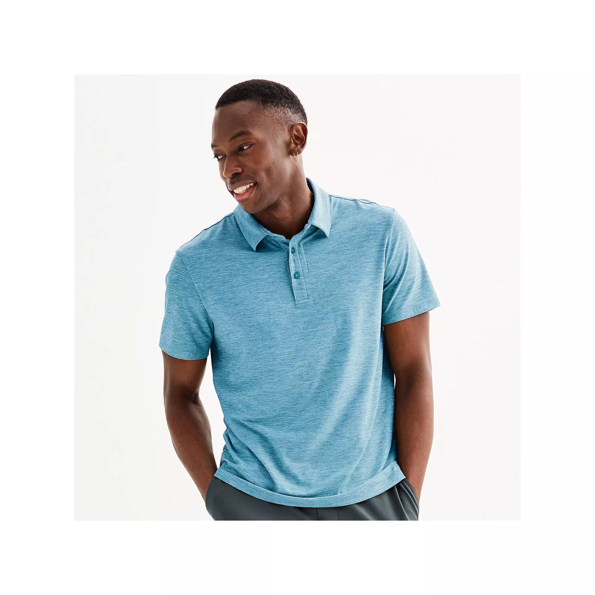 Men's FLX Luxury Soft Wander Polo, Size: Small, Light Blue Product Image