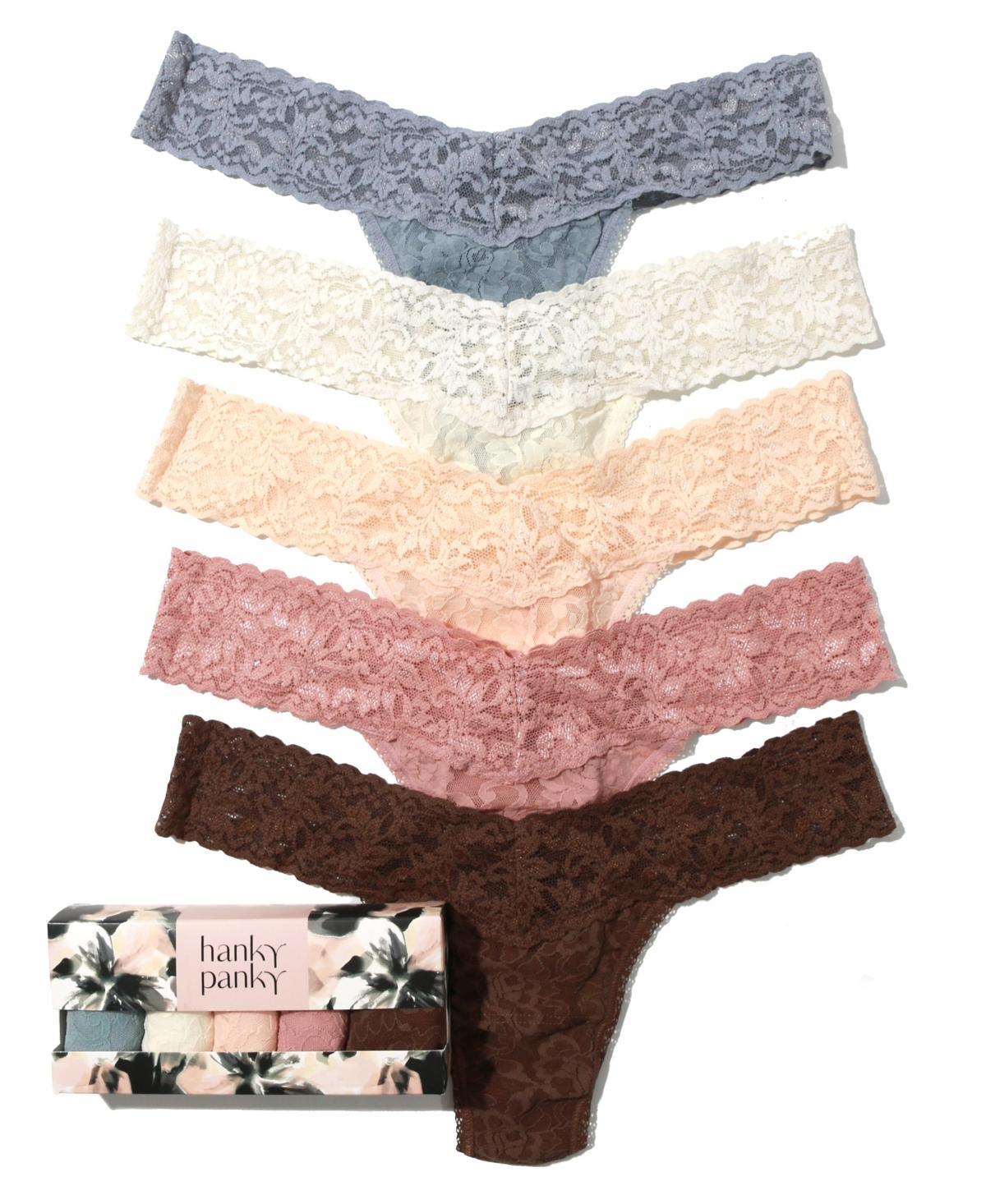 Hanky Panky 5 Low Rise Thongs Multi One Size Product Image