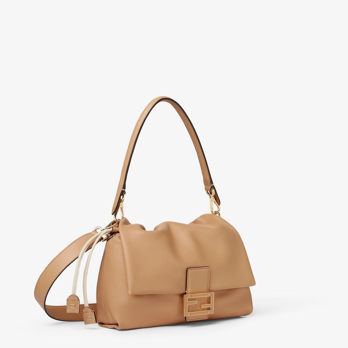 Mamma Baguette MediumCappuccino nappa leather bag Product Image